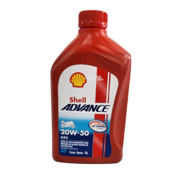LU0196 ACEITE 4T 20W-50 ADVANCE AX3 (ROJO) SHELL