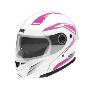 CASCO HAWK INTEGRAL REBATIBLE RS5 VECTOR C/GAFAS BLANCO/FUCSIA