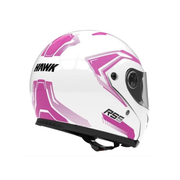CASCO HAWK INTEGRAL REBATIBLE RS5 VECTOR C/GAFAS BLANCO/FUCSIA - Image 2