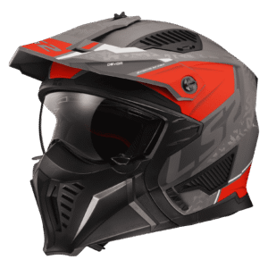 CASCO LS2 ABIERTO OF606 DEVOR DESMONTABLE ROJO/TITANIUM