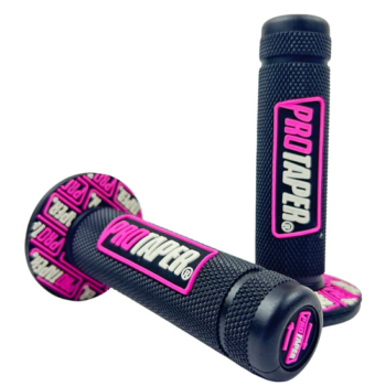 PUÑOS CROSS GOMA NEGRO LOGO ROSA PROTAPER