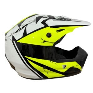 CASCO CROSS MZ3 RACE DIVISION AMARILLO FLUOR TALLE L VERTIGO