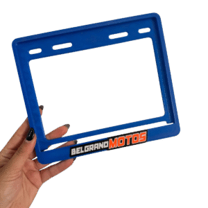 PORTA PATENTE UNIVERSAL MERCOSUR AZUL BELGRANO MOTOS