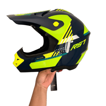 CASCO CROSS RS7F AZUL/VERDE TALLE XL HAWK