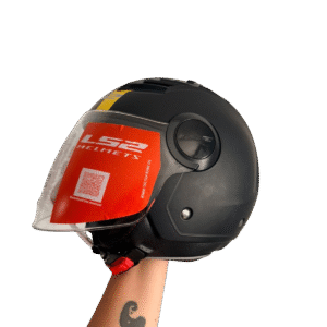 CASCO ABIERTO OF562 AIRFLOW METROPOLIS NEGRO/AMARILLO TALLE XL LS2
