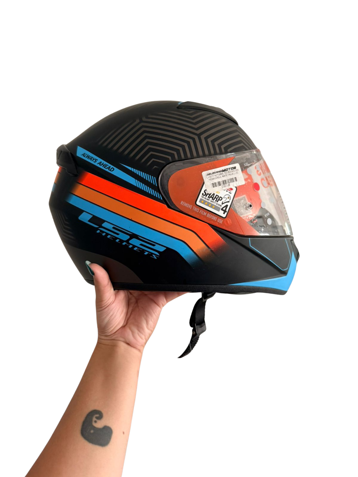 CASCO INTEGRAL 352 ROOKIE ZEN NEGRO/AZUL MATE TALLE L LS2