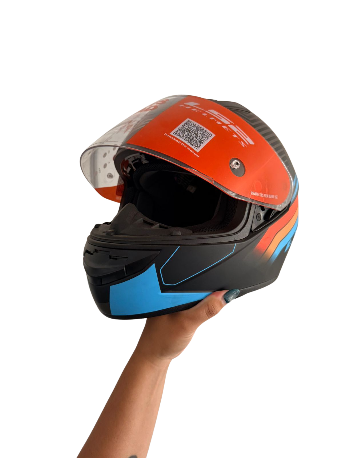 CASCO INTEGRAL 352 ROOKIE ZEN NEGRO/AZUL MATE TALLE L LS2 - Image 3