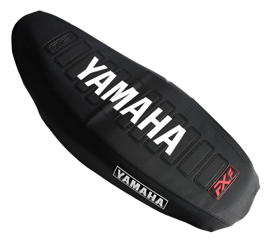 FUNDA YAMAHA CRYPTON NEW GRIP C/SERIGRAFIA Y ELASTICO MOD.POWER NEGRO GL