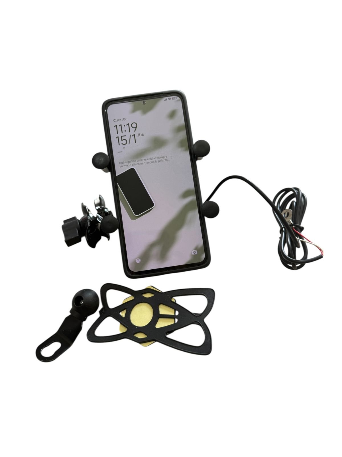 SOPORTE CELULAR GPS C/CARGADOR USB 3.0 SOPORTE ARAÑA SPEKTOR