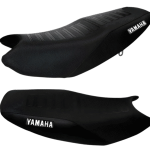 FUNDA YAMAHA YBR 125 FACTOR GRIP C/SERIGRAFIA Y ELASTICO MOD.POWER NEGRO GL