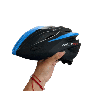 CASCO BICI MTB IN-MOULD HC-26 21 VENTILACIONES 260GR NEGRO/CELESTE TALLE 58/61 CM RALEIGH