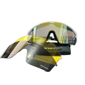 ANTEOJOS BIKER SA-888 BLANCO/NEGRO (LENTE AMARILLO) C/ESTUCHE 3 CRISTALES SPORTACE