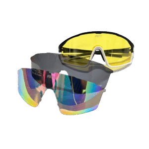 ANTEOJOS BIKER SA-888 NEGRO/BLANCO (LENTE ROSA) C/ESTUCHE 3 CRISTALES SPORTACE