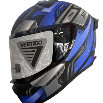 CASCO INTEGRAL BOLT MARTIAL AZUL MATE TALLE XL VERTIGO