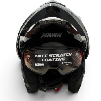 CASCO INTEGRAL REBATIBLE RS5X SOLID NEGRO TALLE XL HAWK