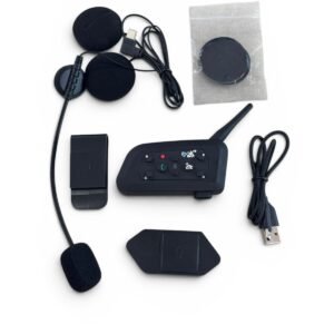 INTERCOMUNICADOR BLUETOOTH V6-PRO+ NEGRO IP67 800 MTS 6 CONEXIONES LOOKEARTH