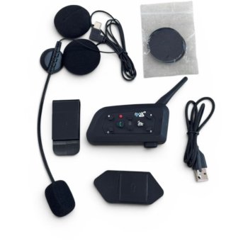 INTERCOMUNICADOR BLUETOOTH V6-PRO+ NEGRO IP67 800 MTS 6 CONEXIONES LOOKEARTH