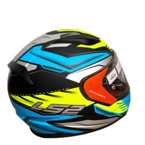 CASCO INTEGRAL 353 RAPID GALE NEGRO/AZUL/AMARILLO TALLE XL LS2