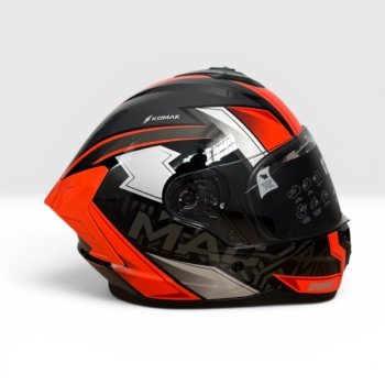 CASCO INTEGRAL 070 VOLT KOMAK NEGRO/ROJO TALLE XL MAC