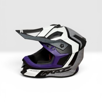 CASCO CROSS VIRTUS FOSTER BLANCO VIOLETA MATE TALLE XL MAC
