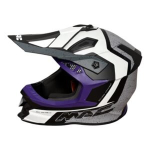 CASCO CROSS VIRTUS FOSTER BLANCO VIOLETA MATE TALLE XL MAC