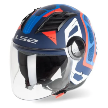 CASCO ABIERTO OF562 AIRFLOW ANDROID AZUL/ROJO TALLE XXL LS2