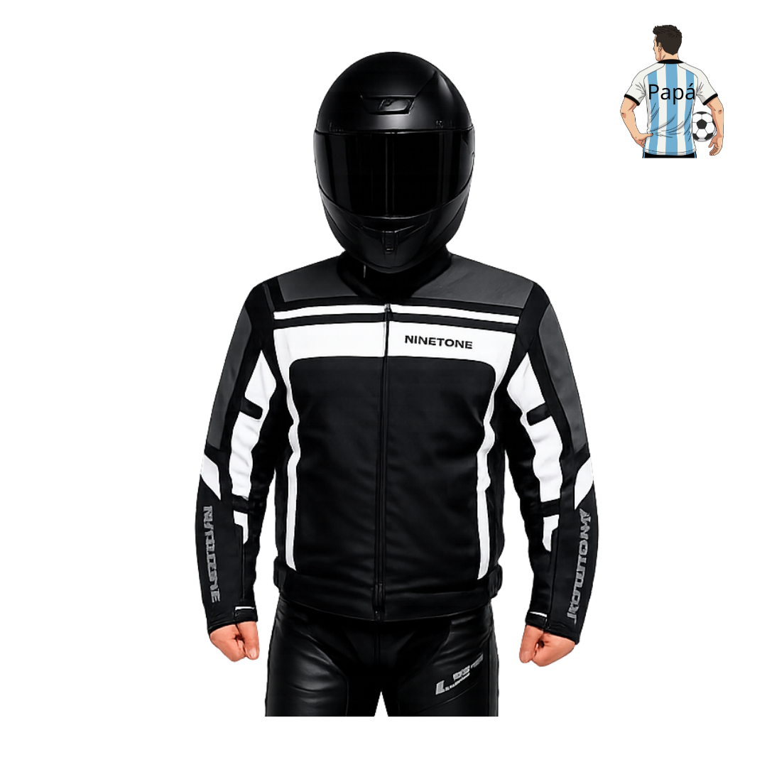 CAMPERA CORDURA FUSE EVO C/PROTECCION NEGRO GRIS TALLE XXL NINETOONE
