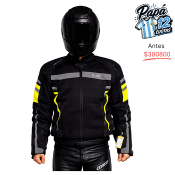 CAMPERA CORDURA 4S C/PROTECCION 4 ESTACIONES NEGRO FLUOR TALLE 3XL NINETOONE