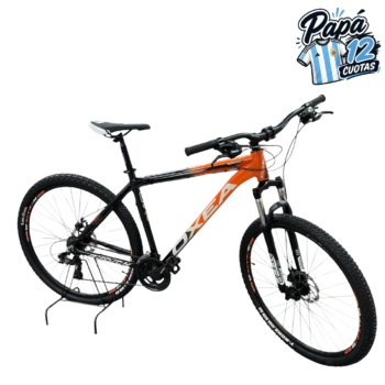 BICICLETA MOUNTAIN ALUMINIO RIDDICH 21 VEL ROD 29 SHIMANO NEGRO/NARANJA TALLE L OXEA