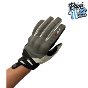 GUANTES CALLE DART 2 C/PROTECCIONES GRIS PERLA TALLE L LS2