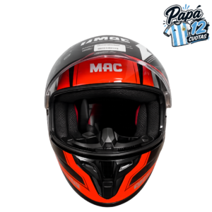 CASCO INTEGRAL 070 VOLT KOMAK NEGRO/ROJO TALLE XL MAC