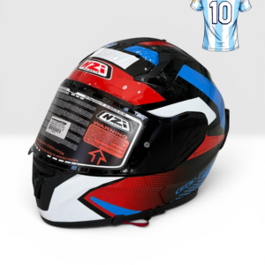 CASCO INTEGRAL GO RIDER STREAM QUADRI DOBLE VISOR NEGRO/ROJO/AZUL TALLE L NZI