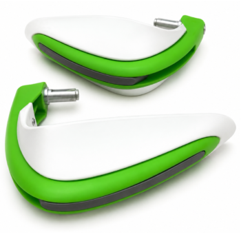 CUBRE MANOS OFF ROAD C/SPOILER ANCHO VERDE/BLANCO VC