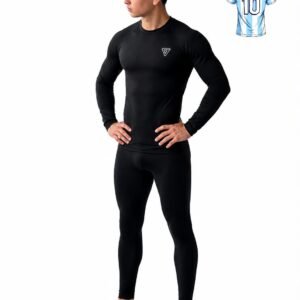 REMERA TERMICA Y PANTALON TERMICO 1º PIEL KIT NEGRO TALLE XL/XXL VERTIGO