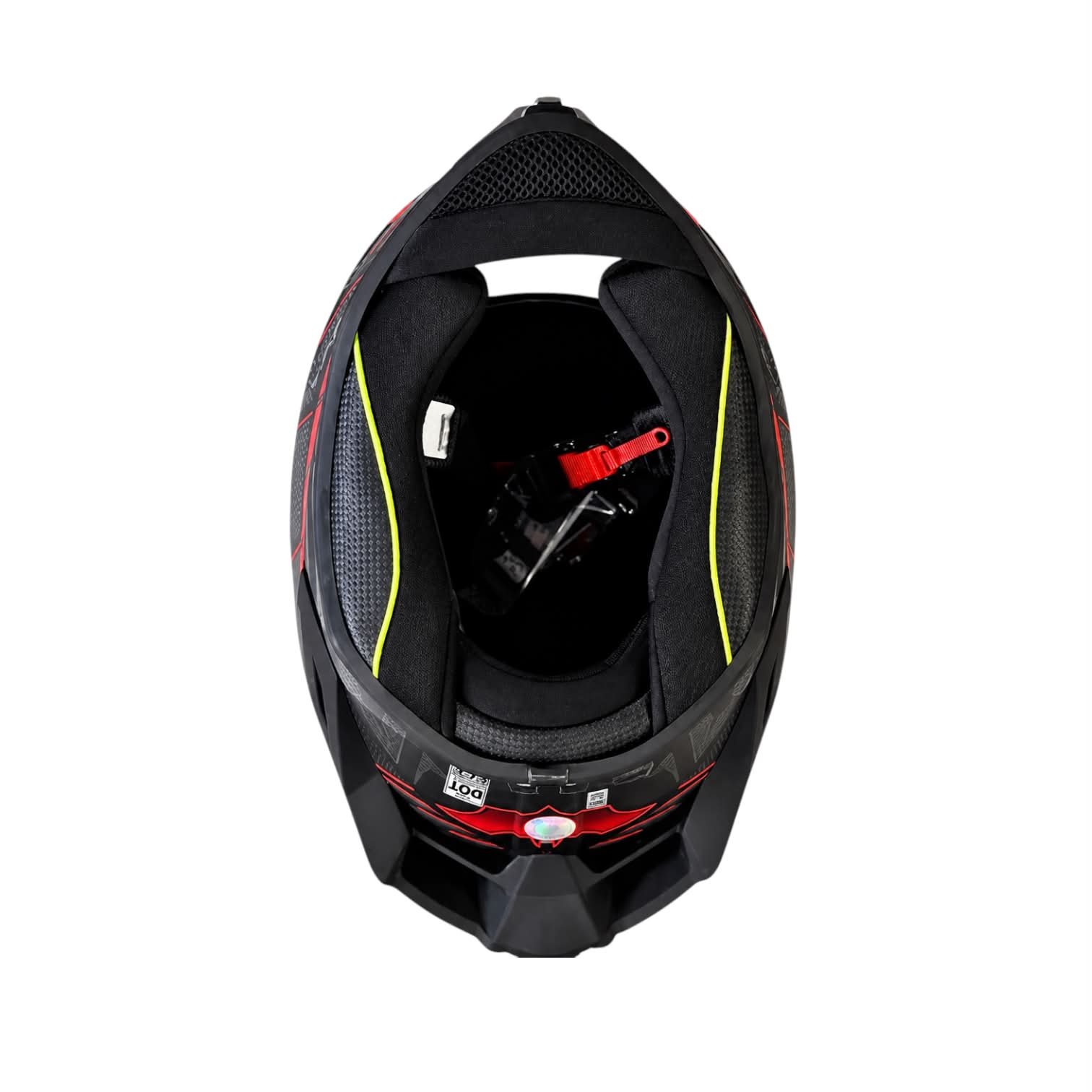 CASCO INTEGRAL FULL RACE SHANGHAI-BATMAN GRIS/ROJO MATE TALLE XL EDGE - Image 5