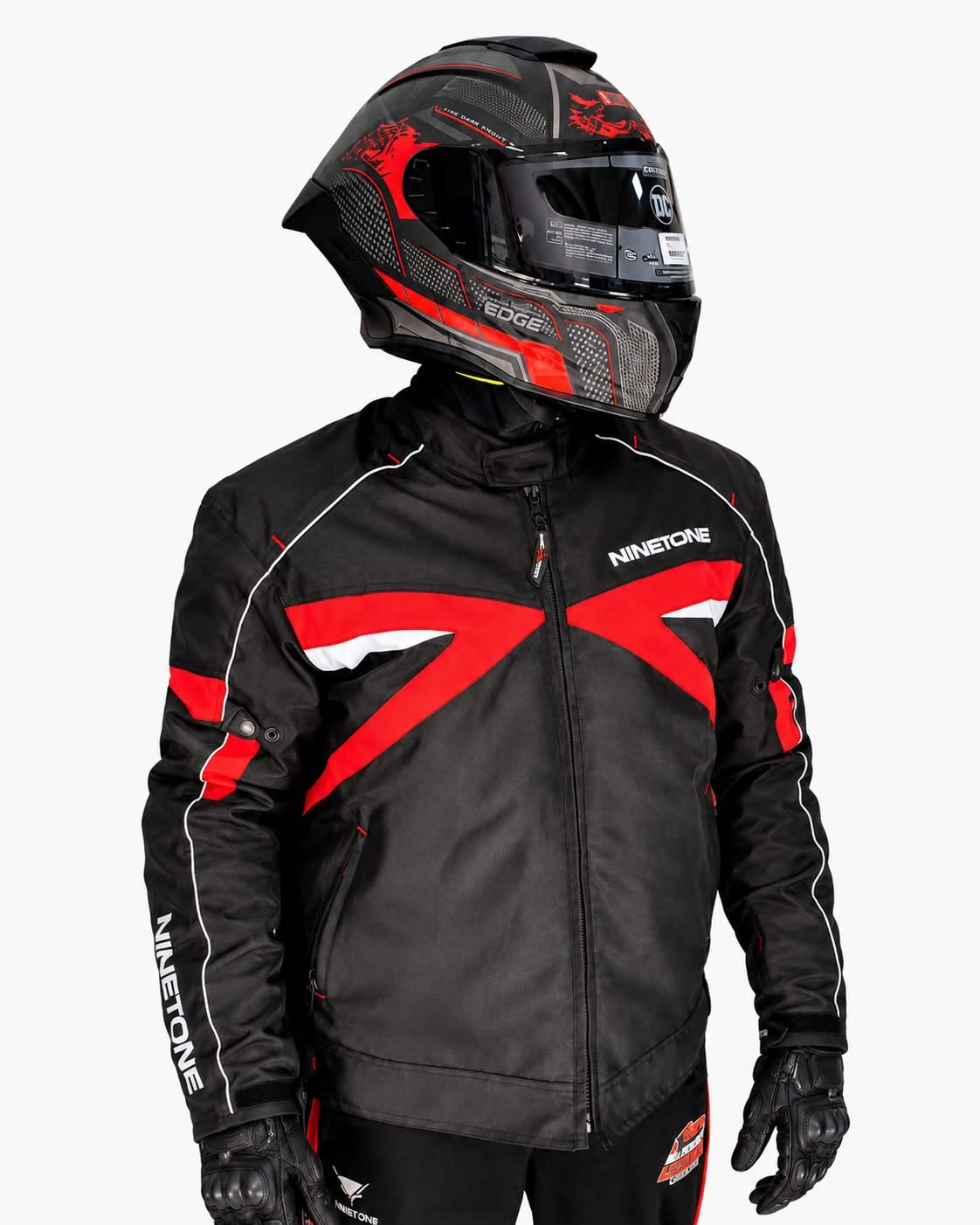 CASCO INTEGRAL FULL RACE SHANGHAI-BATMAN GRIS/ROJO MATE TALLE XL EDGE - Image 2