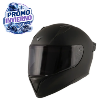 CASCO INTEGRAL ZAP DOBLE VISOR NEGRO MATE TALLE M VERTIGO