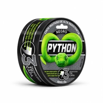 CINTA MULTIUSO ALTA RESISTENCIA 48 MM X 9 MTS NEGRO PYTHON