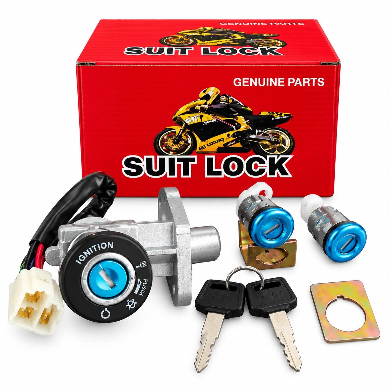 LLAVE DE CONTACTO GILERA SUPER 125 (KIT ASIENTO) NSU - Imagen 2