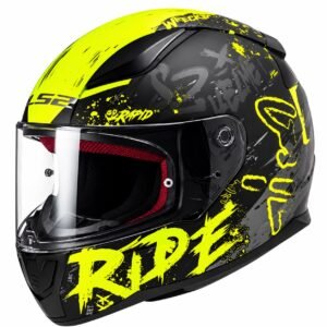 CASCO INTEGRAL 353 NAUGHTY MATT NEGRO AMARILLO TALLE XXL LS2