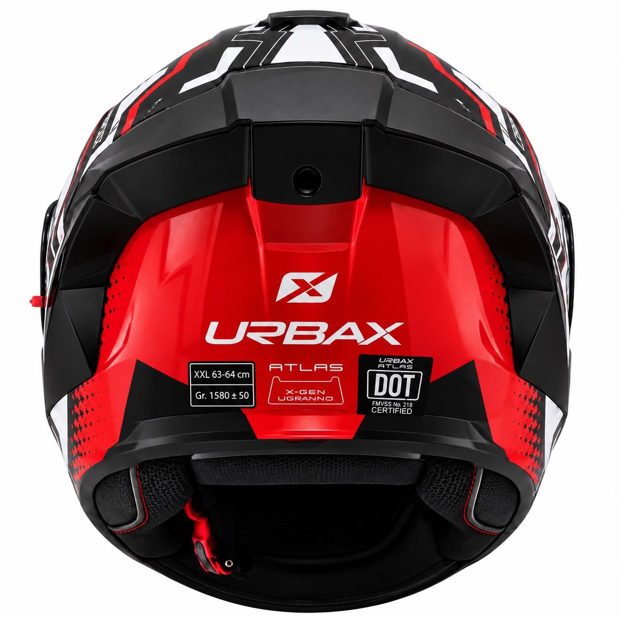 CASCO INTEGRAL REBATIBLE ATLAS KIOTO C/GAFAS BLANCO/ROJ - Imagen 4