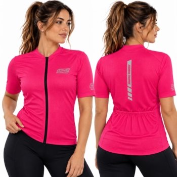 REMERA CORTA JERSEY BICI COOL UNISEX FUCSIA BOREAL TALLE M CROSS ROAD
