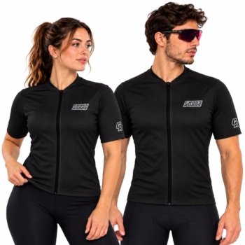 REMERA CORTA JERSEY BICI COOL UNISEX NEGRO TALLE S CROSS ROAD