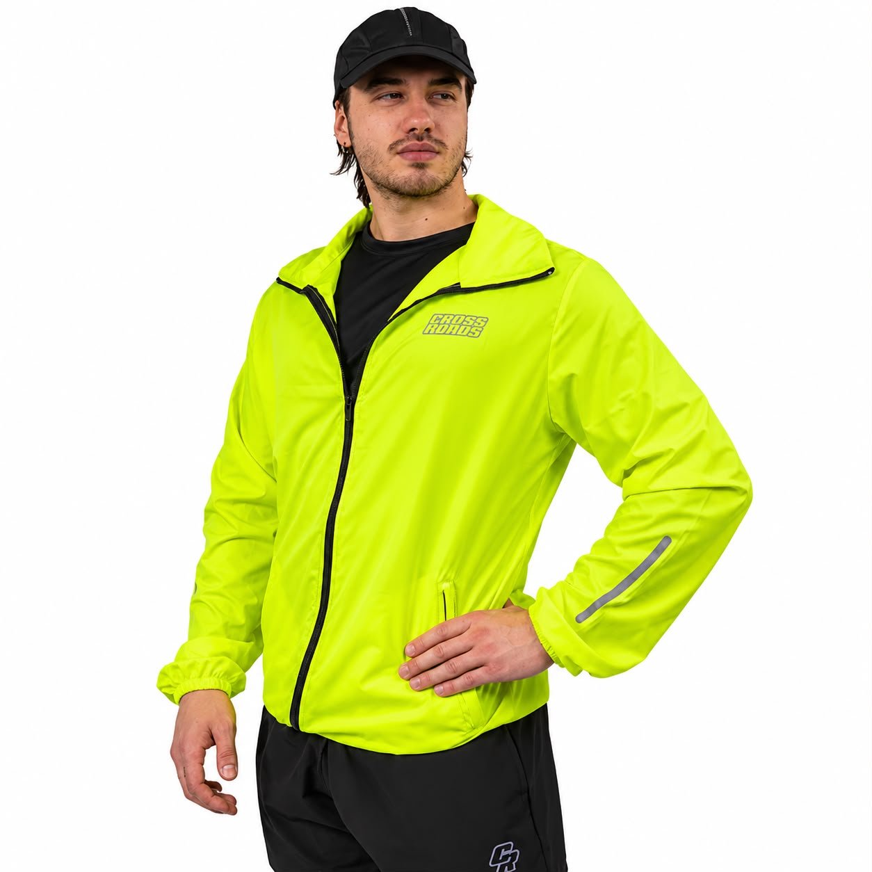 ROMPEVIENTO BIKE PRO UNISEX AMARILLO FLUO TALLE XS CROSS ROAD - Imagen 2