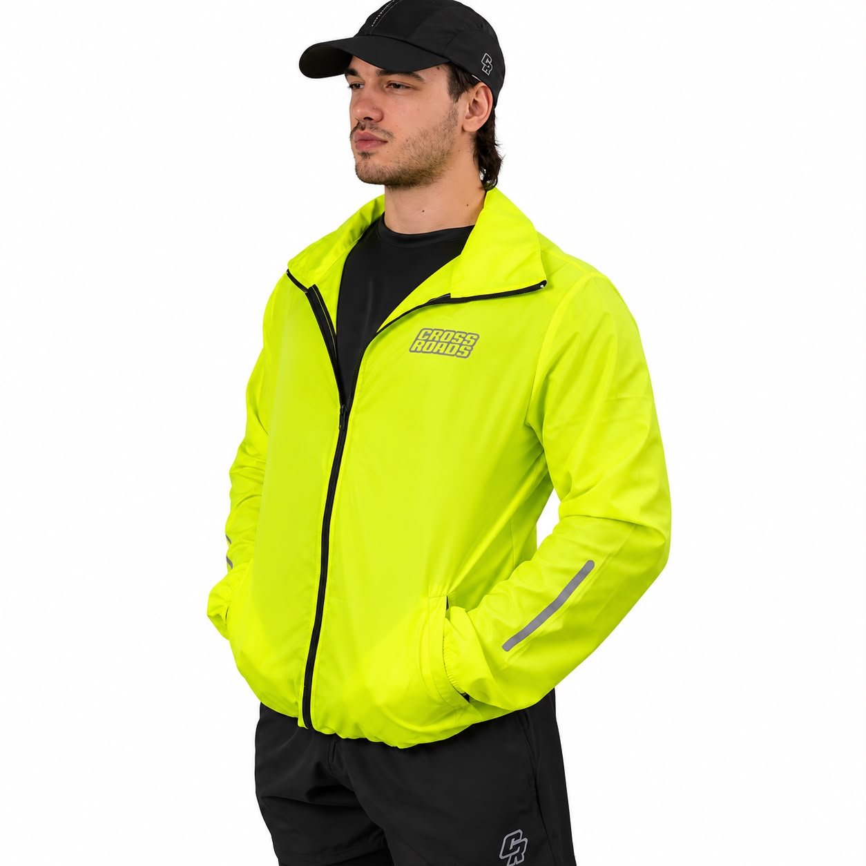 ROMPEVIENTO BIKE PRO UNISEX AMARILLO FLUO TALLE XS CROSS ROAD - Imagen 3