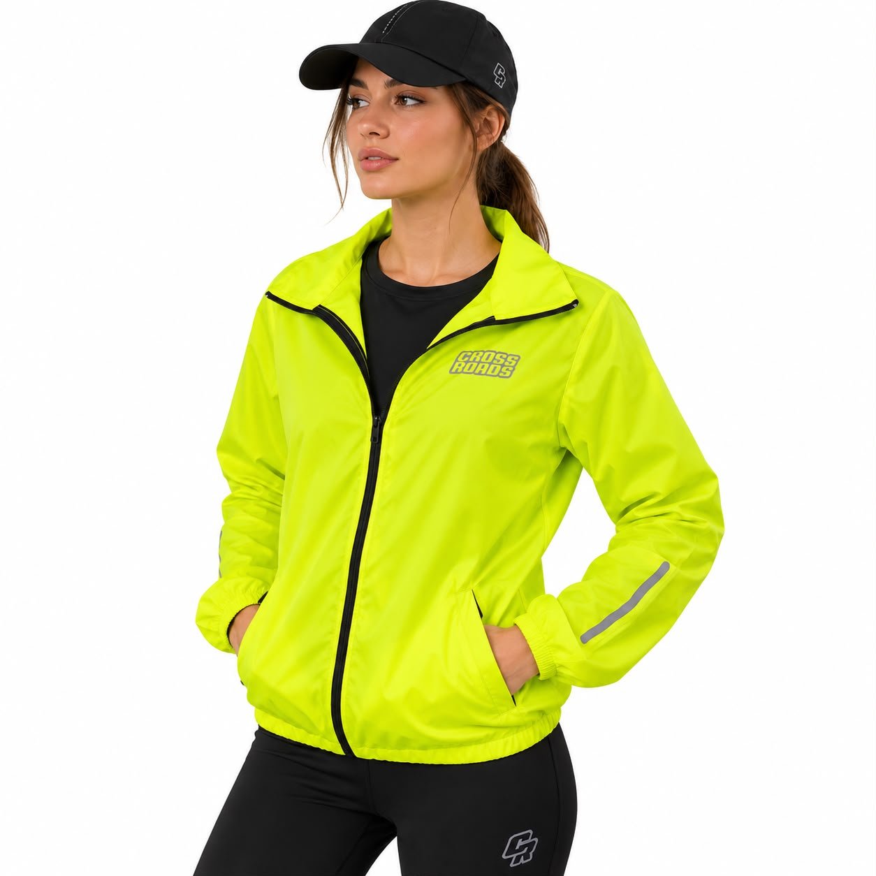ROMPEVIENTO BIKE PRO UNISEX AMARILLO FLUO TALLE XS CROSS ROAD - Imagen 5
