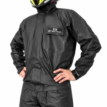 TRAJE DE LLUVIA HOMBRE NEGRO TALLE M SPEKTOR