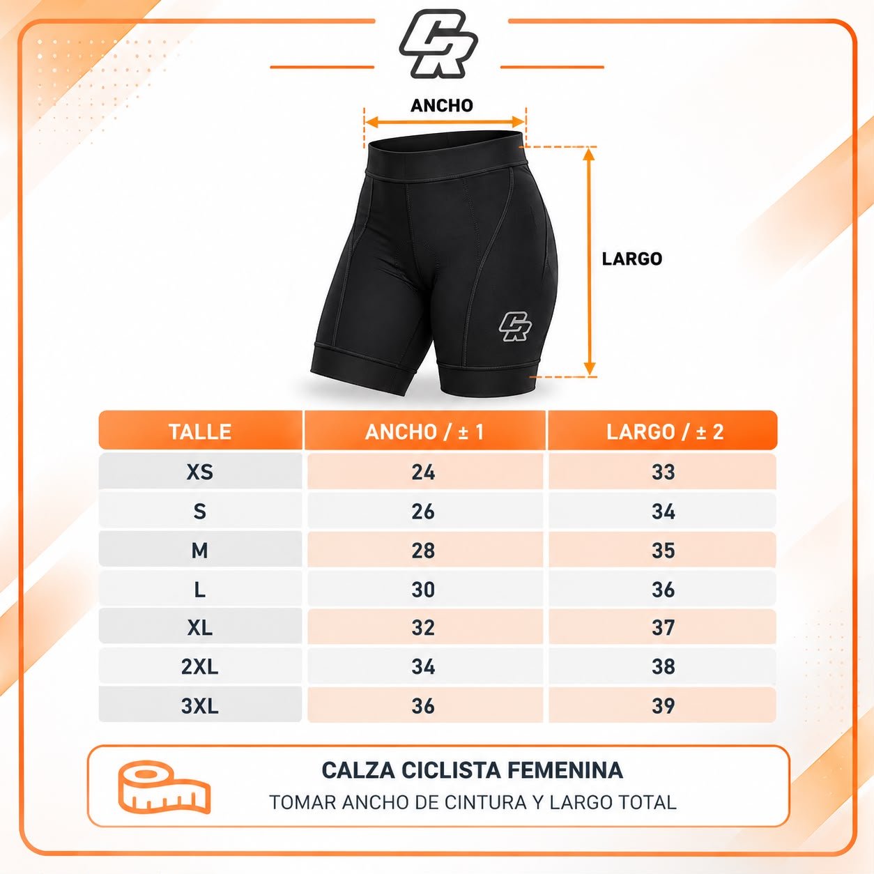CALZA MAILLOT PARA BICI NEGRO C/TIRADORES TALLE XL CR - Imagen 3