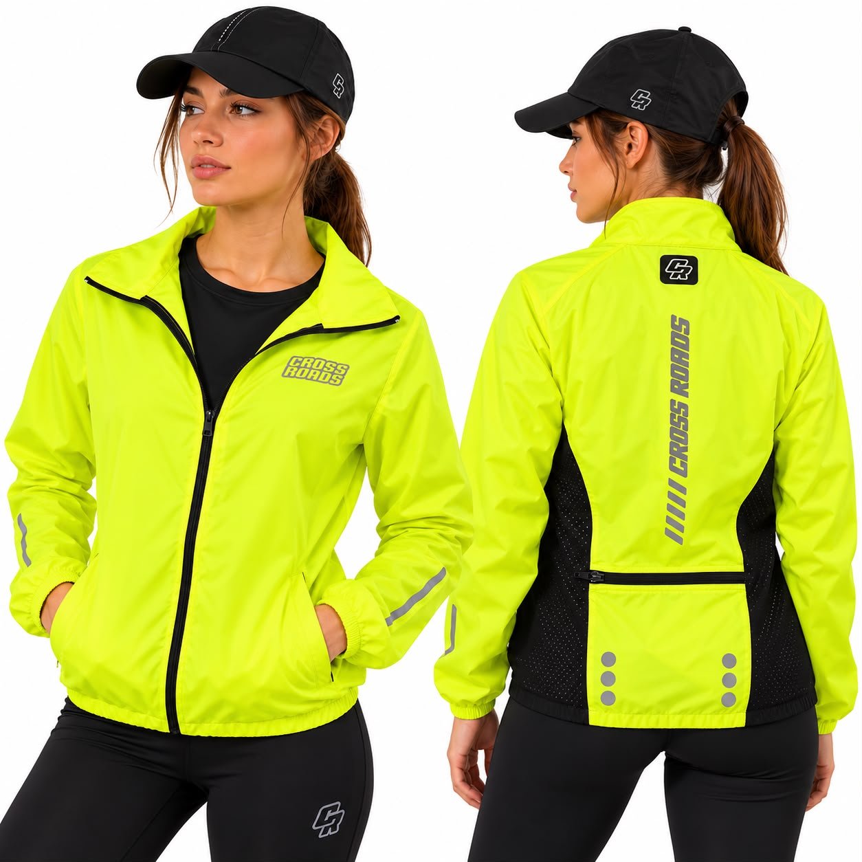 ROMPEVIENTO BIKE PRO UNISEX AMARILLO FLUO TALLE XS CROSS ROAD - Imagen 6