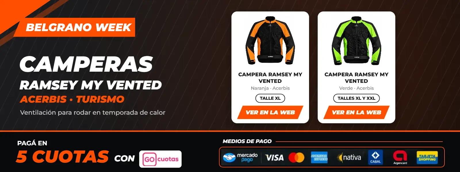 Belgrano Week: camperas Ramsey My Vented Acerbis
